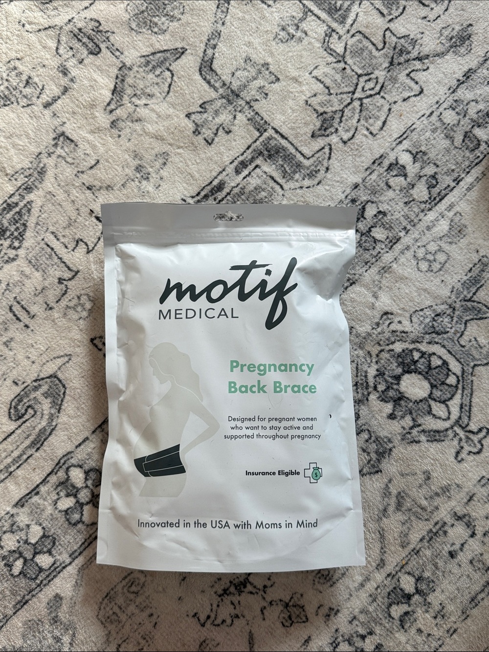 Motif Medical Pregnancy Back Brace - White